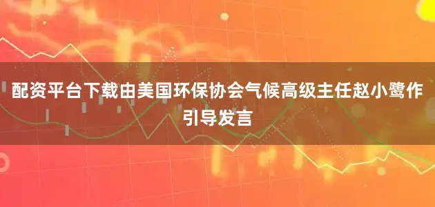 配资平台下载由美国环保协会气候高级主任赵小鹭作引导发言