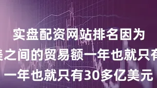 实盘配资网站排名因为目前俄美之间的贸易额一年也就只有30多亿美元
